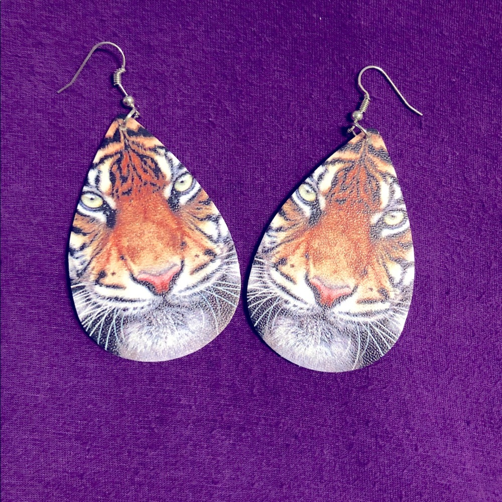 Tiger teardrop earrings
